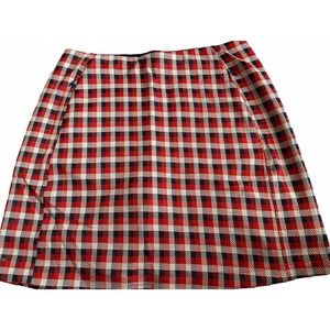 Tory Burch Tennis Skirt Tory Sport Skort Golf Skirt Plaid Small Red Navy